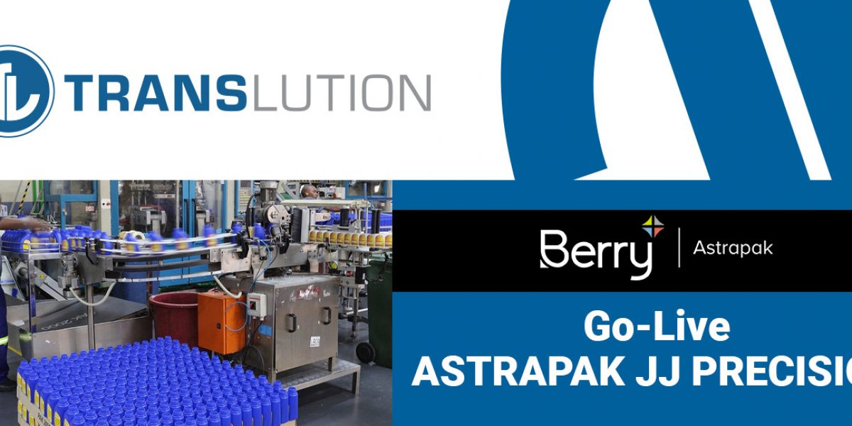 Astrapak JJ Precision uses TransLution Software to Print Job Labels and Scan Items for Job Receipts