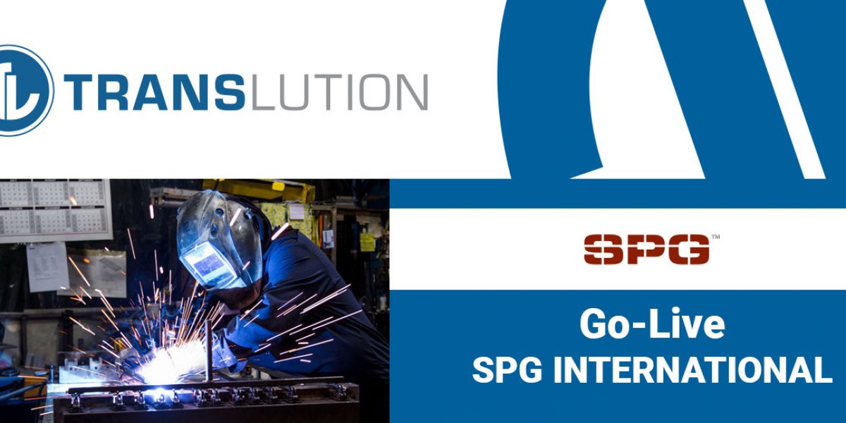 SPG International Goes Live with TransLution™ Software