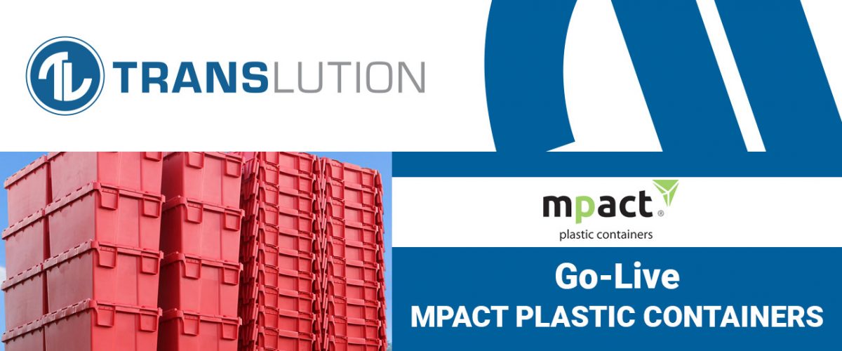 Mpact Plastic Containers expands TransLution™ Software implementation to Castleview