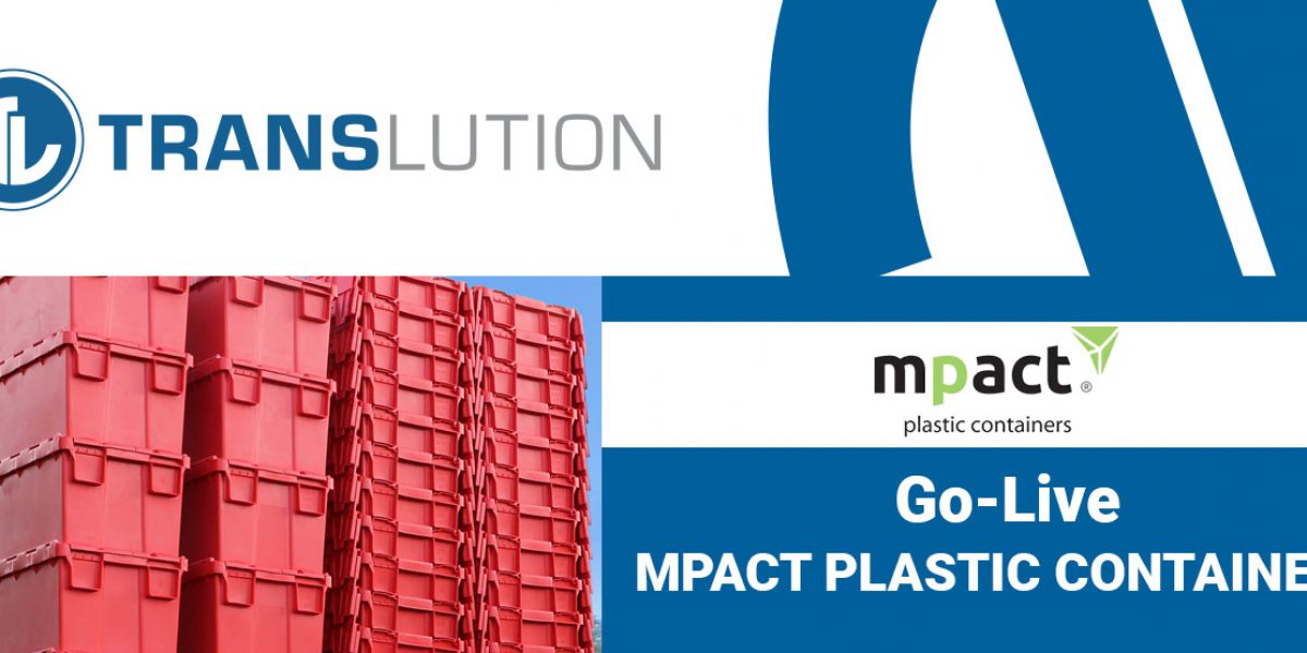 Mpact Plastic Containers utilizes TransLution™ Software for barcode scanning