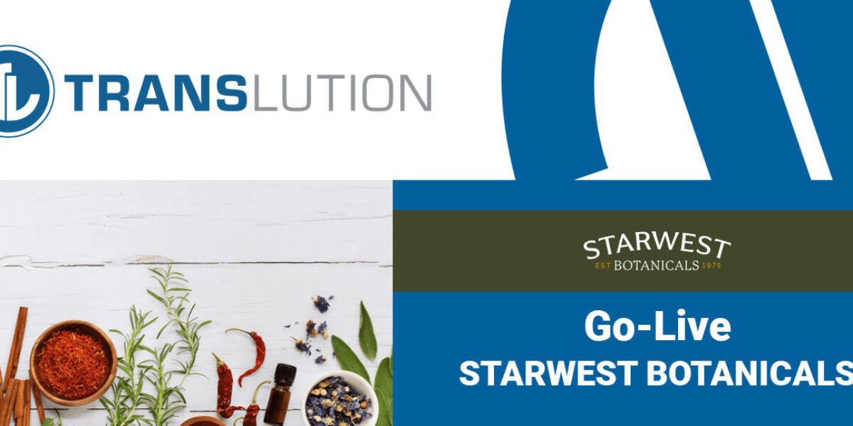 Starwest Botanicals selects TransLution to replace  manual paper-based data capture